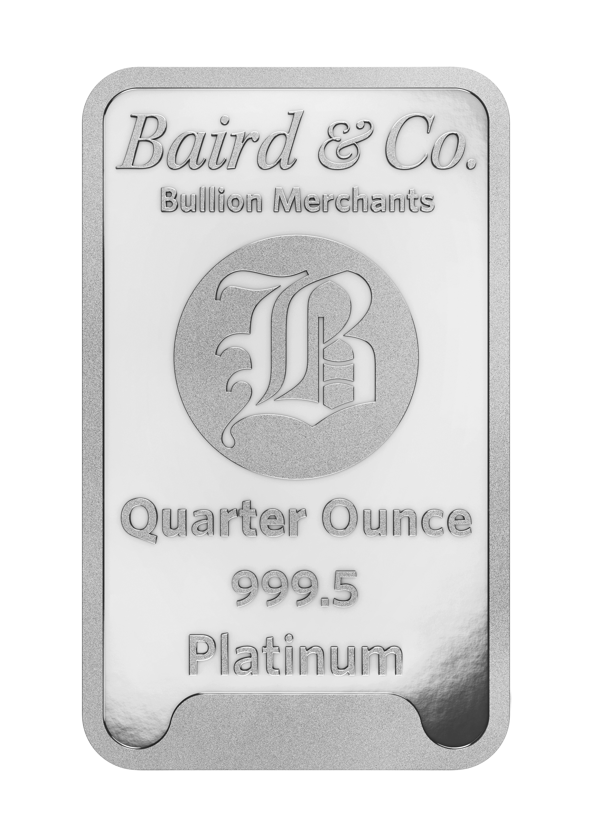 Quarter oz Platinum Minted Bar